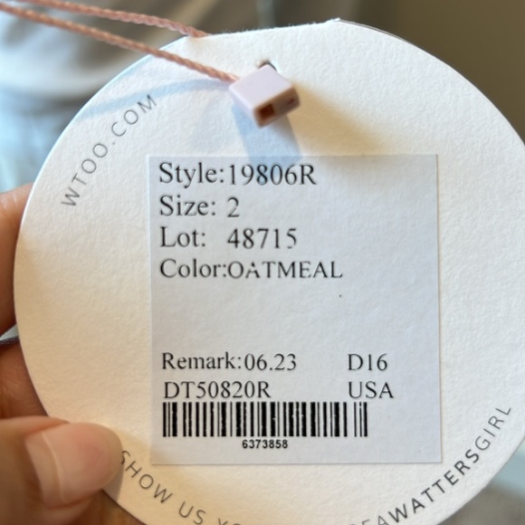 Wtoo BHLDN Oatmeal Strapless Lace Gown - Picture 7 of 16